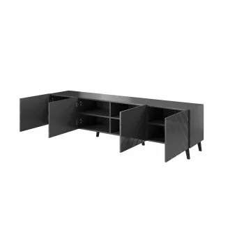 RTV-kast ABETO 200x42x52 grafiet/glanzend