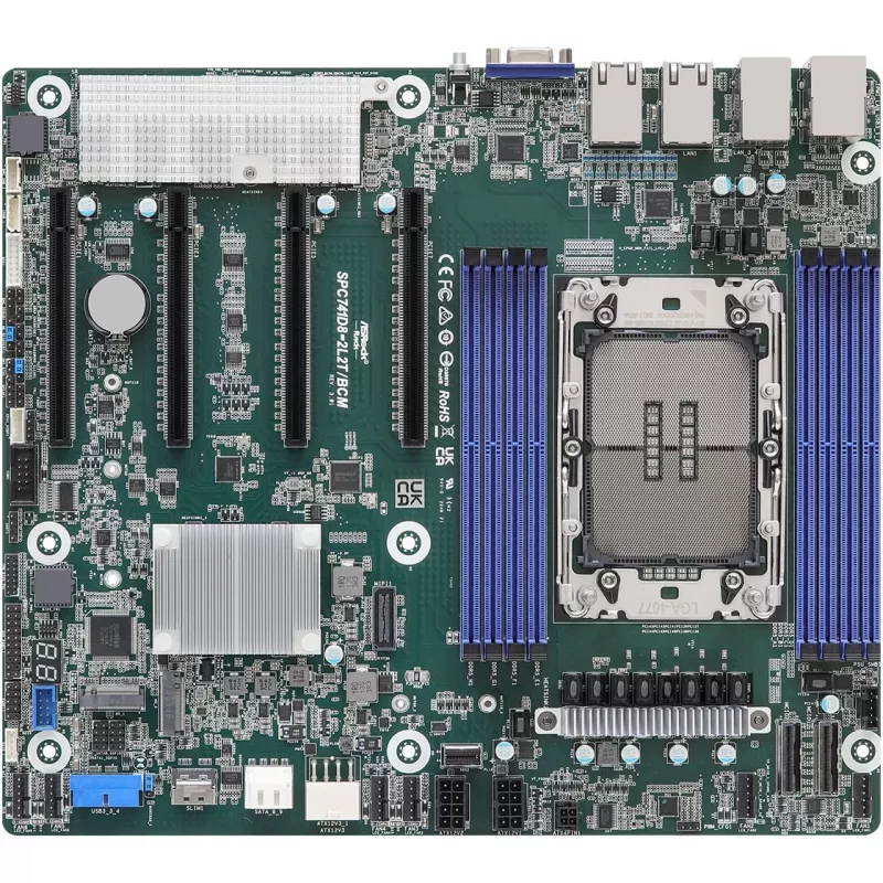 ASRock moederbord SPC741D8-2L2T/BCM 1x LGA4677 Intel Xeon Scalable 4./5. gen C741 (8xDIMM, NVMe, 2x10GbE, 2xGbE, IPMI)