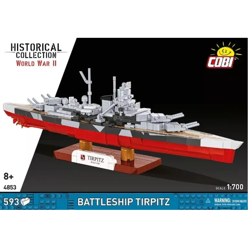 Constructieset Cobi slagschip Tirpitz model met 593 onderdelen, schaalgetrouw en displaykenmerken