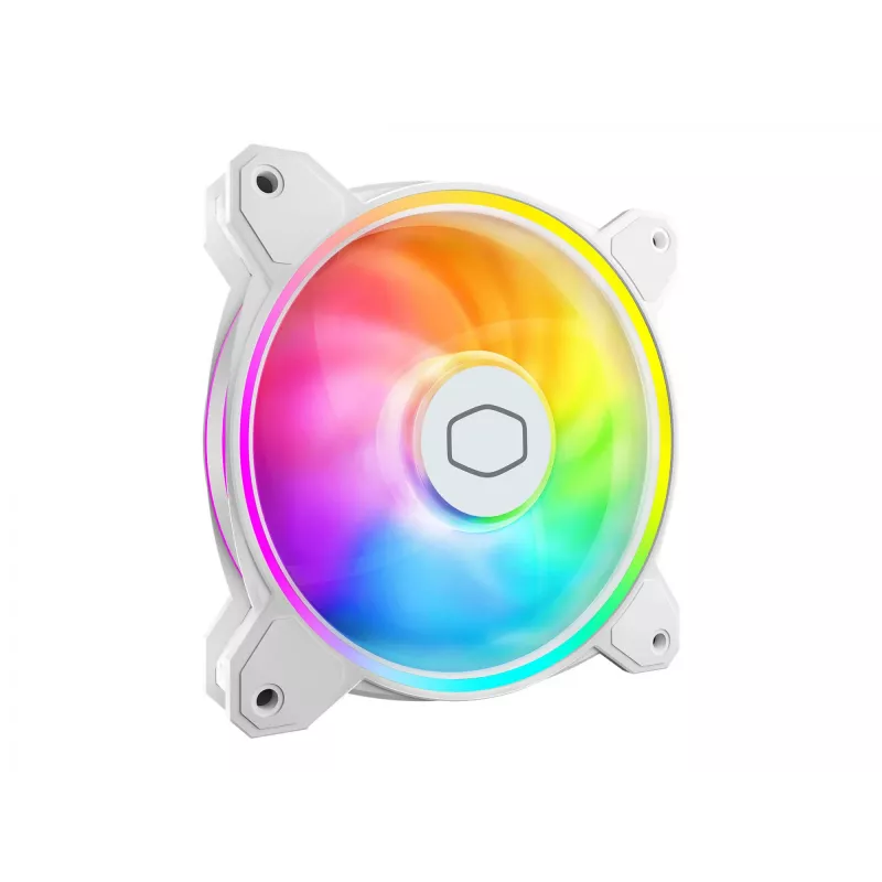 Cooler Master MasterFan MF120 Halo2 White Edition MFL-B2DW-21NP2-R2 120 mm ARGB-behuizingventilator, 27 dB, 51,88 CFM, wit