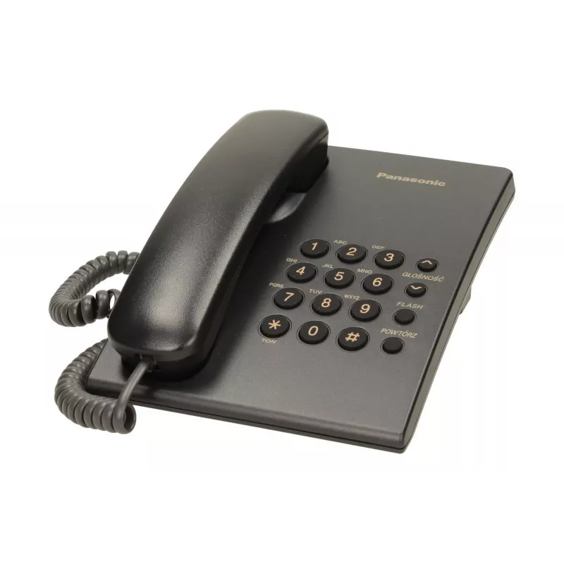 Snoertelefoon Panasonic KX-TS500 zwart met nummerweergave en handsfree functie