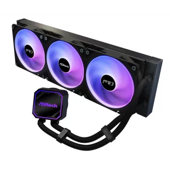 CPU-koeler ASROCK Pro 360 ARGB zwart — ASROCK model 90-APRA36-BAAGA6, 360-mm-AIO-vloeistofkoeler, ARGB-verlichting
