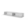 Tv-standaard cama meble SLIDE 200 — 2000×400×300 mm, wit hoogglanzend MDF-plaat, wit frame