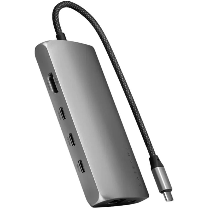 Satechi USB-C multiport-adapter 8K met Ethernet V3 space grey (ST-P8KEM)