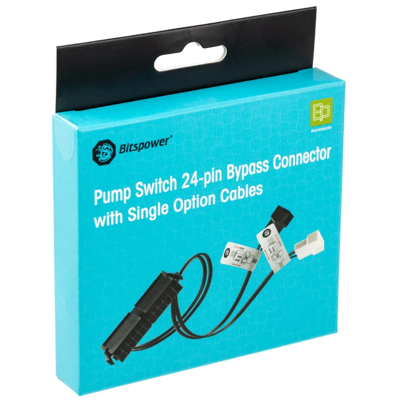BitsPower 24‑pin ATX-brug/tester met ventilatoraansluiting — BPTA‑PSC‑SOC