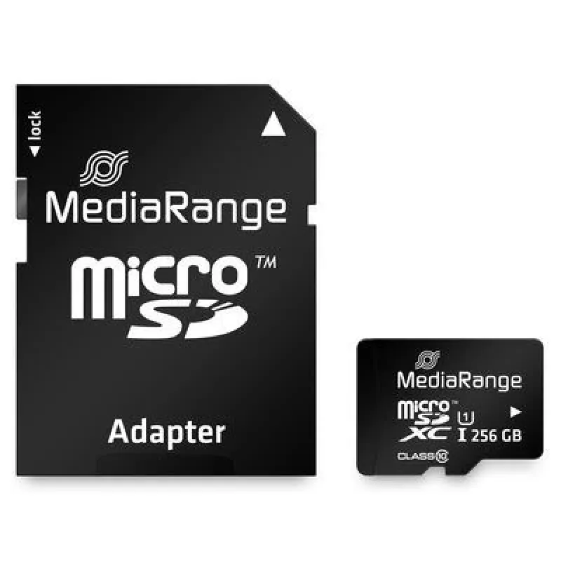 Geheugenkaart MediaRange 256GB MicroSDXC UHS-I Class 10 MR946
