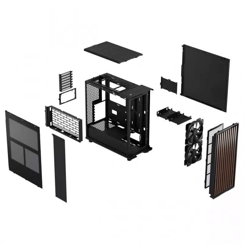 Fractal Design North Charcoal zwart mesh mid-tower-behuizing – zwart