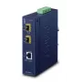 Netwerk-mediaconverter PLANET IGT-1205AT — Gigabit SFP 2-fiber, 1x RJ-45, 10/100/1000 Mbit/s, 12–48V, DIN-rail, IP30