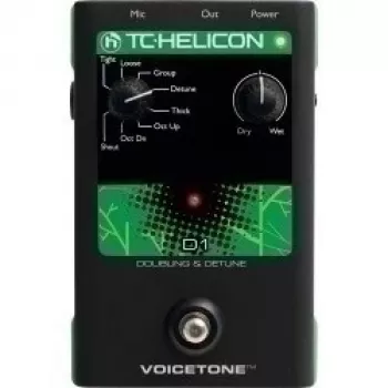 Zang-effectprocessor TC-Helicon VoiceTone D1 Dubler Detuner — toonhoogtecorrectie en detune-effecten