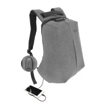 Laptoptas rugzak Tellur 15.6 Antitheft V2 met USB-aansluiting, grijs