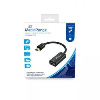 Videokabel-adapter MediaRange MRCS176 0,15 m Mini DisplayPort HDMI Zwart