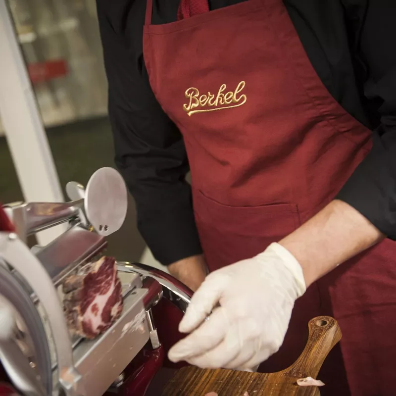 Keukenschort Berkel DV7700 unisex rood katoen