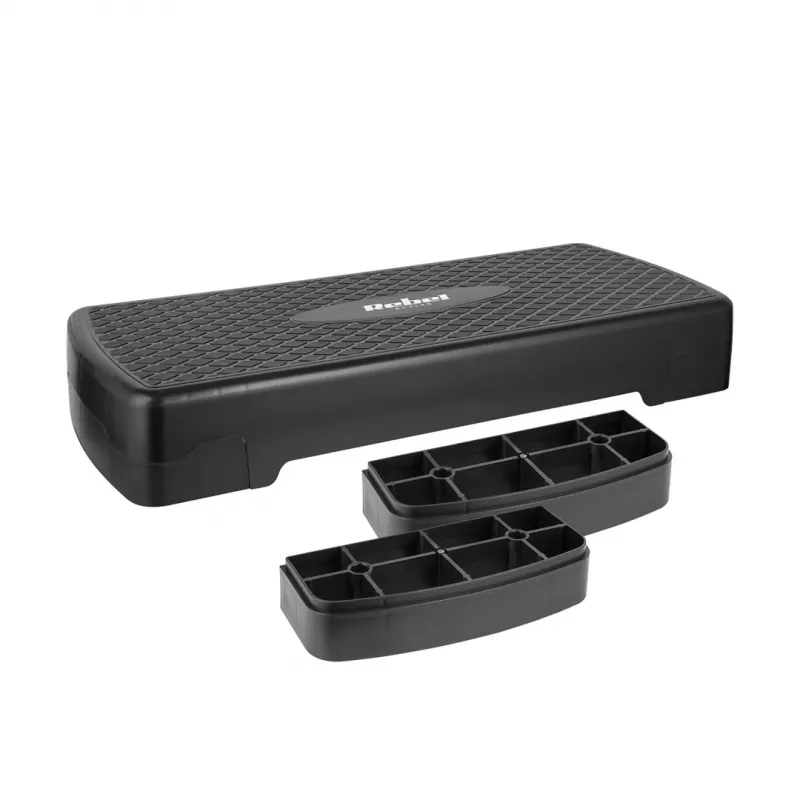 Fitness step Rebel Active 2-traps, polypropyleen, antislip oppervlak, 680×280 mm, ondersteunde hoogteverstelling