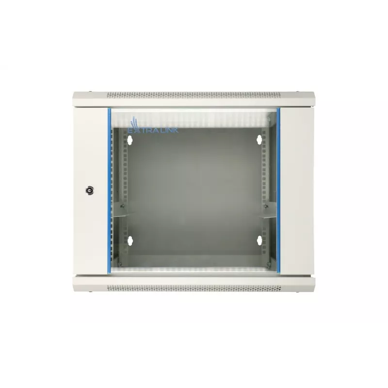 Extralink rackkast 9U 600x600 AZH grijs wandgemonteerd, kantelbaar