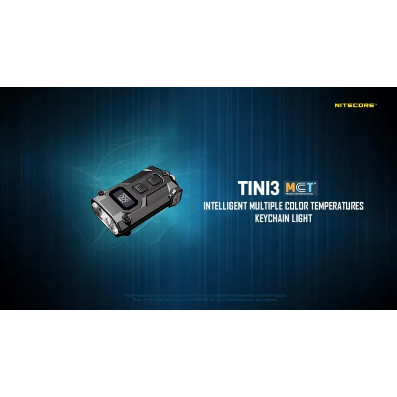 Sleutelhangerzaklamp Nitecore TINI3 zwart 600 lm USB oplaadbaar