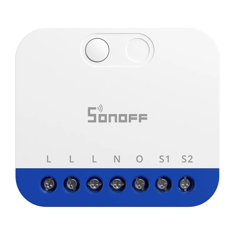 Slimme mini-wifi-dimmercontroller Sonoff MINI‑DIM — compacte inbouwmodule voor het dimmen van LED/licht, Matter-compatibel