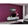 Tv-standaard cama meble VIGO NEW 30/180/40, witte hoogglanzende bovenzijde, spaanplaat, 1800×400×300 mm