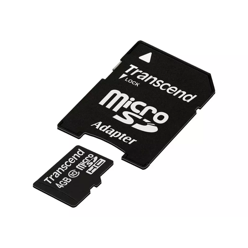Flashgeheugen Transcend 4GB MicroSDHC Class 10 met adapter