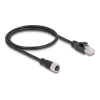 DeLOCK M12-adapterkabel D-gecodeerd 4-polig bus naar RJ45 stekker 50 cm