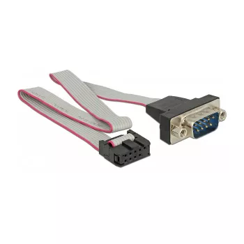 Seriële kabel DeLOCK 89900 grijs 0,25 m RS-232 DB9 9-pins COM
