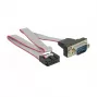 Seriële kabel DeLOCK 89900 grijs 0,25 m RS-232 DB9 9-pins COM