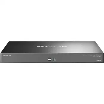 Netwerk-videorecorder TP-Link VIGI 64-kanaals NVR, 64ch ingang, 4K 3840×2160, 16-kanaals weergave, SATA HDD, 64 TB max, 2×LAN, USB-A