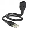 USB-kabel DeLOCK 35cm USB 2.0 83498 zwart