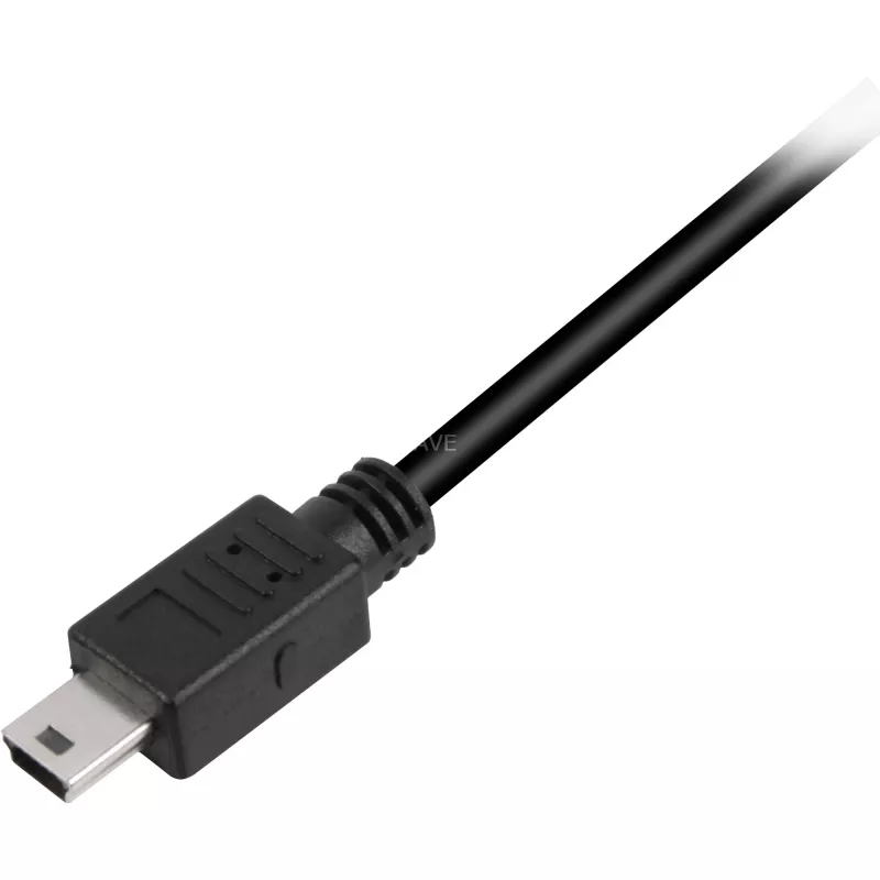 USB 2.0 kabel, USB-A stekker > Mini-USB stekker (zwart, 2,0 meter, dubbel afgeschermd)