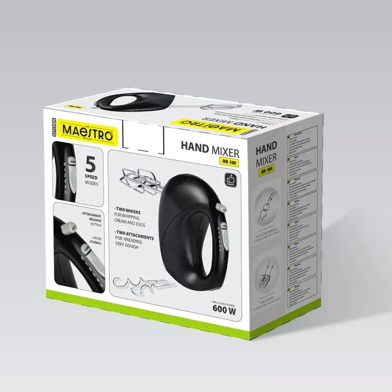 Handmixer Maestro MR-500, zwart – handmixer, model MR-500