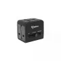 Reisadapter SBOX TA-23 met dual-USB-oplader en universele stekkercompatibiliteit