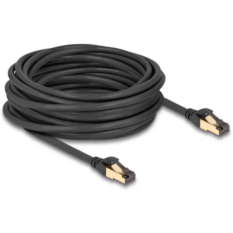 Netwerkkabel DeLOCK RJ45 Cat.6A stekker op stekker S/FTP 10m zwart