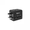 Reisadapter SBOX TA-23 met dual-USB-oplader en universele stekkercompatibiliteit