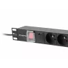 LANBERG PDU-07E-0200-IEC-BK PDU 1U 10A 7 stopcontacten Frans 2m zwart