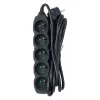 Stekkerdoos ESPERANZA ELK208K — 5 stopcontacten, 3 m kabel, zwart