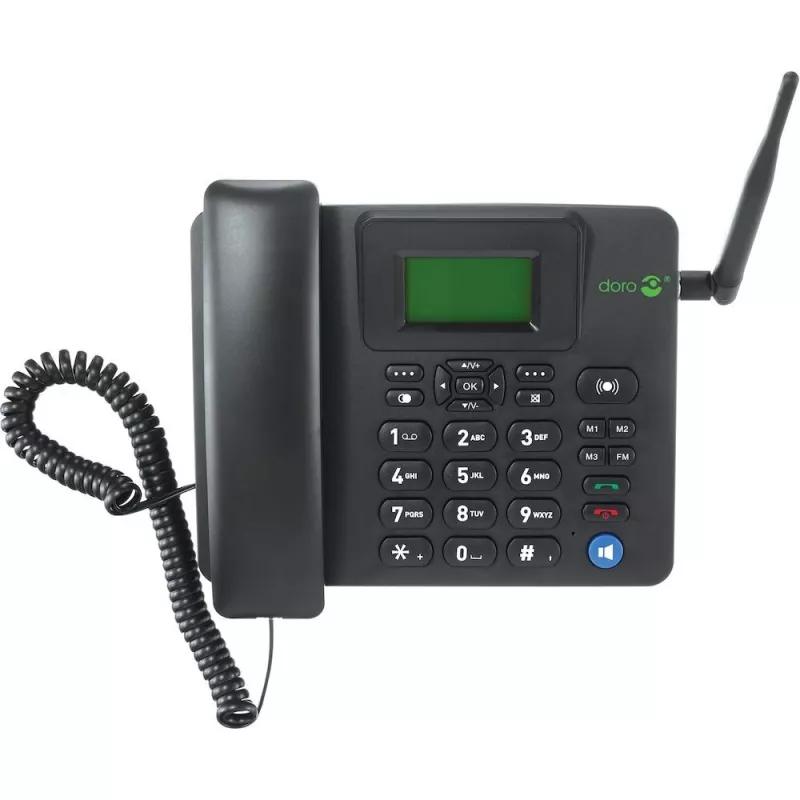 IP-telefoon Doro 4100H zwart draadloze handset LCD 128x64 500 contacten