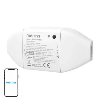 Smart-wifischakelaar Meross MSS715MA-UN Matter-compatibel – eenkanaals inbouwrelais voor huisautomatisering