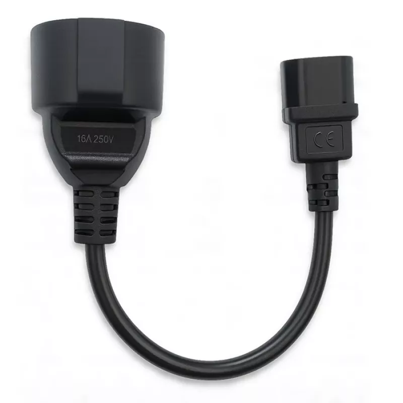 Netadapter QOLTEC IEC 320 C14 naar Franse stekker, 0,15 m kabel