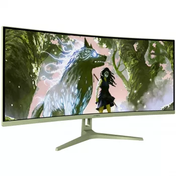 Gebogen computermonitor Arozzi Nova 34 inch (86,4 cm) 3440×1440 AZ-NO-34T2K165-FST groen