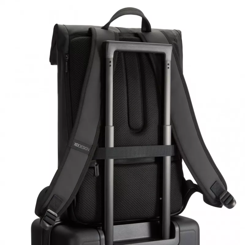 Rugzak XDDESIGN URBAN FLAP-TOP P706.2601 — waterafstotend, licht, zwart