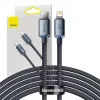Baseus CAJY000301 mobiele telefoonkabel grijs 2 m USB-C Lightning