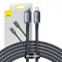 Baseus Crystal Shine CAJY000301 USB-C-naar-Lightning-kabel, 20 W PD, 2 m, zwart
