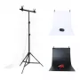 Achtergrondstatief voor fotostudio Puluz 70x200cm + achtergronden 2 stuks DCA0976