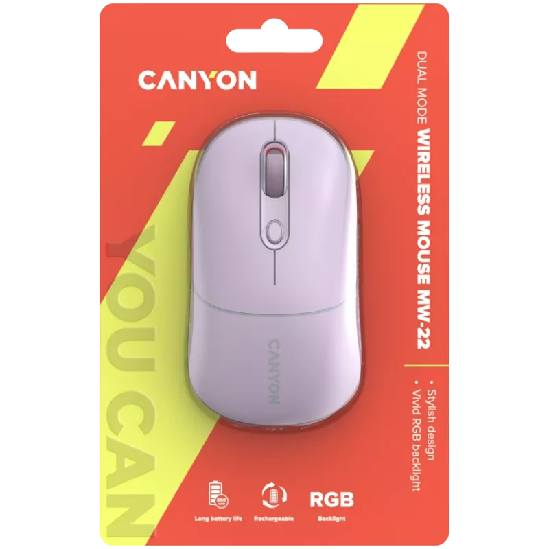 CANYON Muis MW-22 2in1 BT/Draadloos Pearl Rose
