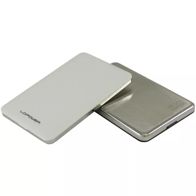 LC-Power LC-25U3-7W, alleen behuizing 2.5, USB 3.0, wit, voor SATA HDD/SSD (LC-25U3-7W)