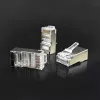 Modulaire RJ45-stekker QOLTEC 54554 CAT5e FTP, 100 stuks, zilver, kunststof, 11×22×18 mm