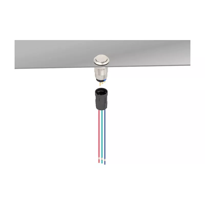 Delock 90789 Aansluiting voor 19 mm 3-pins drukknop of schakelaar