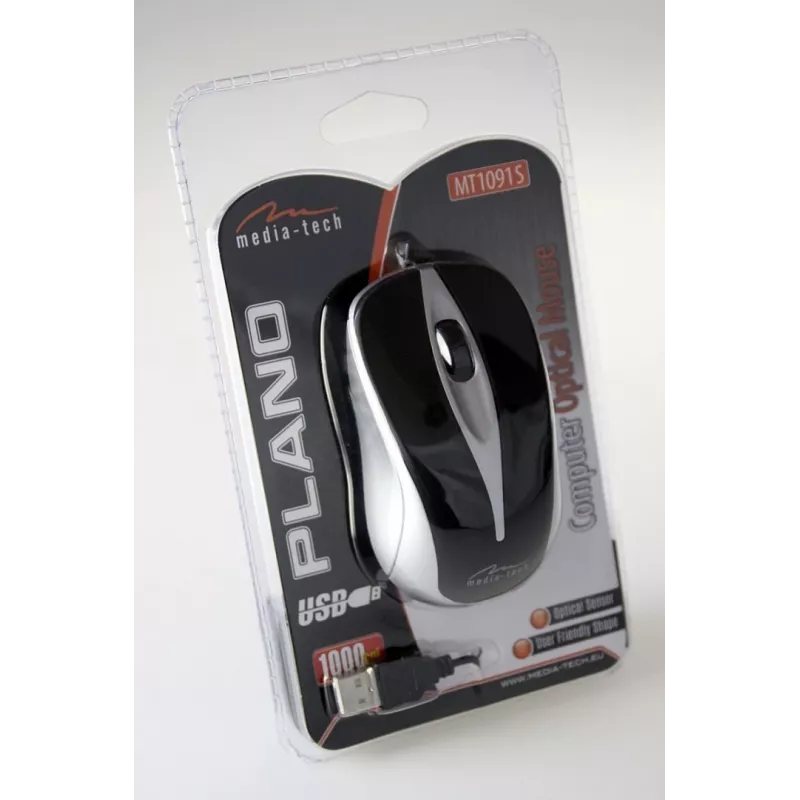 Media-Tech Plano USB optisch (zilver)