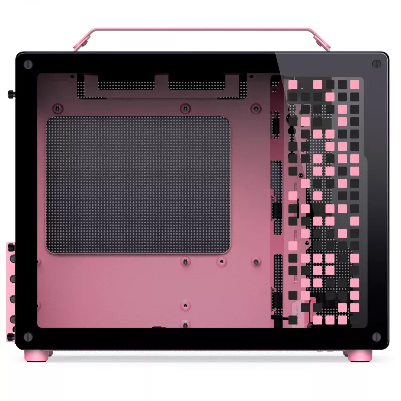 Jonsplus MATX handle case Z20 zwart-roze – mini/micro/flex-ATX behuizing met draaggreep