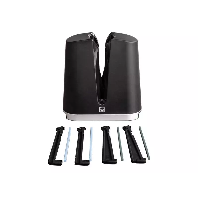 Messenslijper ZWILLING V-Edge Pull Through, zwart, compact doorhaalontwerp