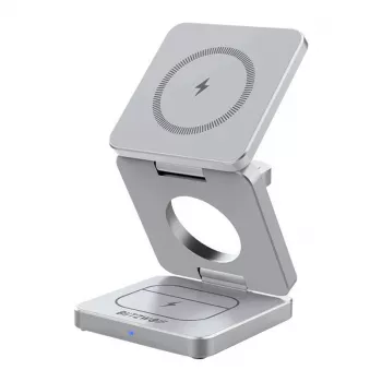 Draadloze oplader BlitzWolf BW-IW30 3-in-1-snel-laadstation voor iPhone en Samsung, draadloos laden van 3 apparaten